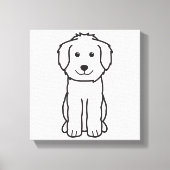 Toile Caricature pour chien Goldendoodle (Recto)