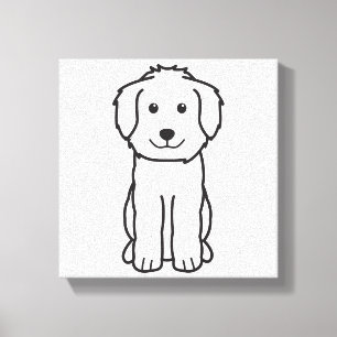 Toile Caricature pour chien Goldendoodle