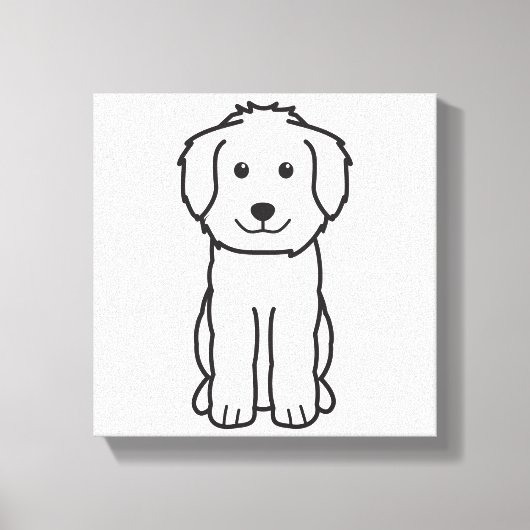 Toile Caricature pour chien Goldendoodle (Recto)