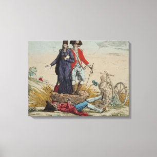 Toile Caricature révolutionnaire sur Tithes