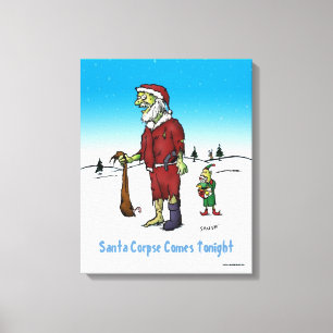 Toile Caricature Zombie de père Noël Corpse