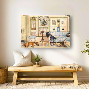 Toile Carl Larsson Aquarelle, Art folklorique suédois ne