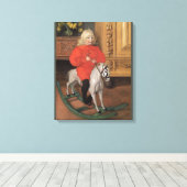 Toile Carl Larsson Boy à cheval à bascule CC1061 (Insitu (Plancher de Bois))