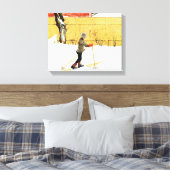 Toile Carl Larsson Boy Ski au Falun Home (Insitu(Chambre))