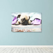 Toile Carlin à l'air innocent après avoir mâché l'orteil (Insitu (Plancher de Bois))