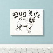 Toile Carlin Life Funny Chien Gangster (Insitu (Plancher de Bois))