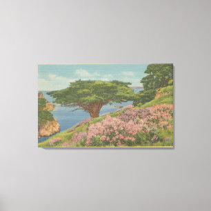 Toile Carmel Bay, CA - Vue de l'arbre "ancien vétéran"