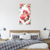 Toile Carnation Halo - Baby Girl Birth Flower Art (Insitu(Chambre))