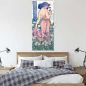 Toile Carnation (Quatre Fleurs), Alphonse Mucha (Insitu(Chambre))