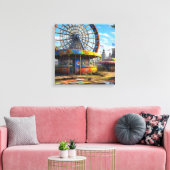 Toile Carnaval abandonné Ferris Wheel Ai art (Insitu(Salon))