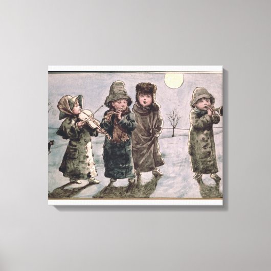 Toile Carolage de Noël (avec papier) (Recto)