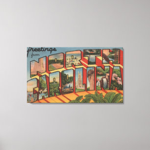 Toile Carolina du NordScènes de grandes lettres