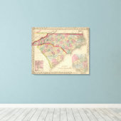 Toile Carolina N & S Carte par Mitchell (Insitu (Plancher de Bois))