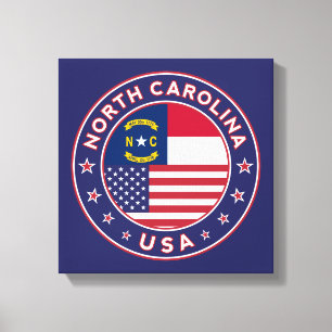 Toile Caroline du Nord, États-Unis, affiche Caroline du
