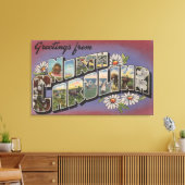 Toile Caroline du NordGrandes lettres Scènes 4 (Insitu(Salon))