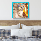 Toile carousel blonde cheval un beau visage (Insitu(Chambre))