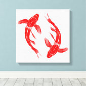 Toile Carpe de poisson rouge Koi (Insitu (Plancher de Bois))