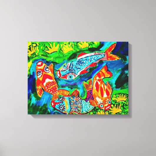 Toile Carpe Koï Amour (Recto)