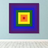 Toile Carré arc-en-ciel (Insitu (Plancher de Bois))