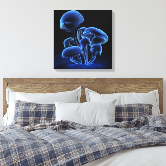 Toile Carré de fluorescence bleu (Insitu(Chambre))