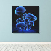 Toile Carré de fluorescence bleu (Insitu (Plancher de Bois))