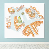 Toile Carré de la vieille ville. Prague Tchèque (Insitu (Plancher de Bois))