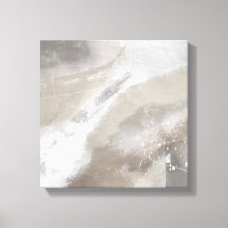 Toile Carré Gris Beige minimaliste Moderne Abstrait