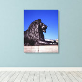 Toile Carré Lion de bronze Trafalgar (Insitu (Plancher de Bois))