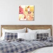 Toile Carré moderne Monogramme Graduation 4 Photo Collag (Insitu(Chambre))