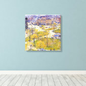 Toile Carré syndical au printemps par Frederick Childe H (Insitu (Plancher de Bois))