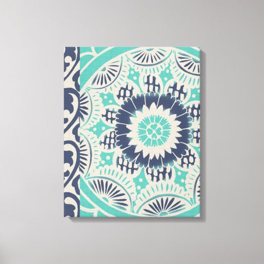 Toile Carreau bleu Batik III (Recto)