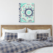 Toile Carreau bleu Batik III (Insitu(Chambre))