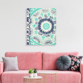 Toile Carreau bleu Batik III (Insitu(Salon))