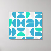 Toile Carreaux aquatiques du milieu du siècle (Recto)