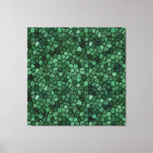 Toile Carreaux mosaïques verts de jade en Terrazzo