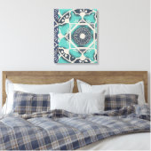 Toile Carrelage bleu Batik II (Insitu(Chambre))