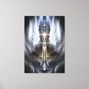 Toile Carrelage d'impression Heavenel Angel Wing Cross