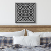 Toile Carrelage noir et gris Abstrait (Insitu(Chambre))