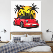 Toile Carrera Classique Rouge dans le Coucher de Soleil (Insitu(Chambre))