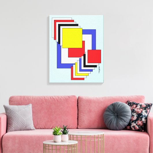 Toile Carrés Abstraits (Insitu(Salon))