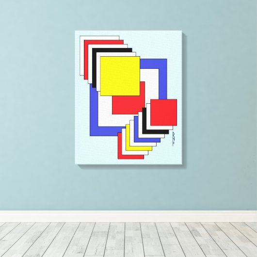 Toile Carrés Abstraits (Insitu (Plancher de Bois))