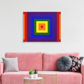 Toile Carrés arc-en-ciel (Insitu(Salon))