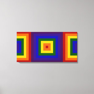Toile Carrés arc-en-ciel