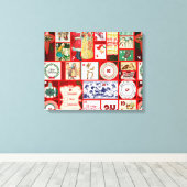 Toile Carrés de l'illustration de Noël (Insitu (Plancher de Bois))