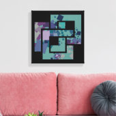 Toile Carrés géométriques Abstraits (Insitu(Salon))