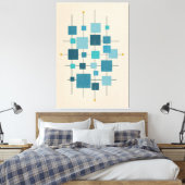 Toile Carrés géométriques modernes du milieu du siècle - (Insitu(Chambre))