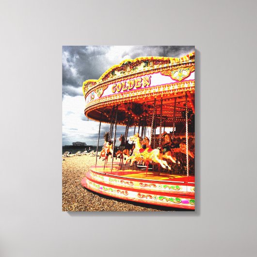 Toile Carrousel sur Brighton Beach (Recto)