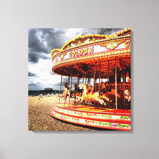 Toile Carrousel sur Brighton Beach (Recto)