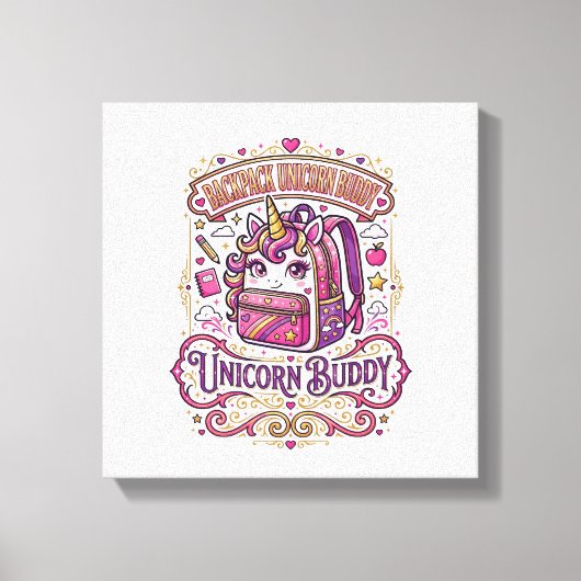 Toile Cartable Licorne Copain Licorne Conception De Merc (Recto)