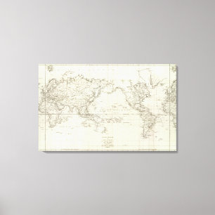 Toile Carte 9 du monde